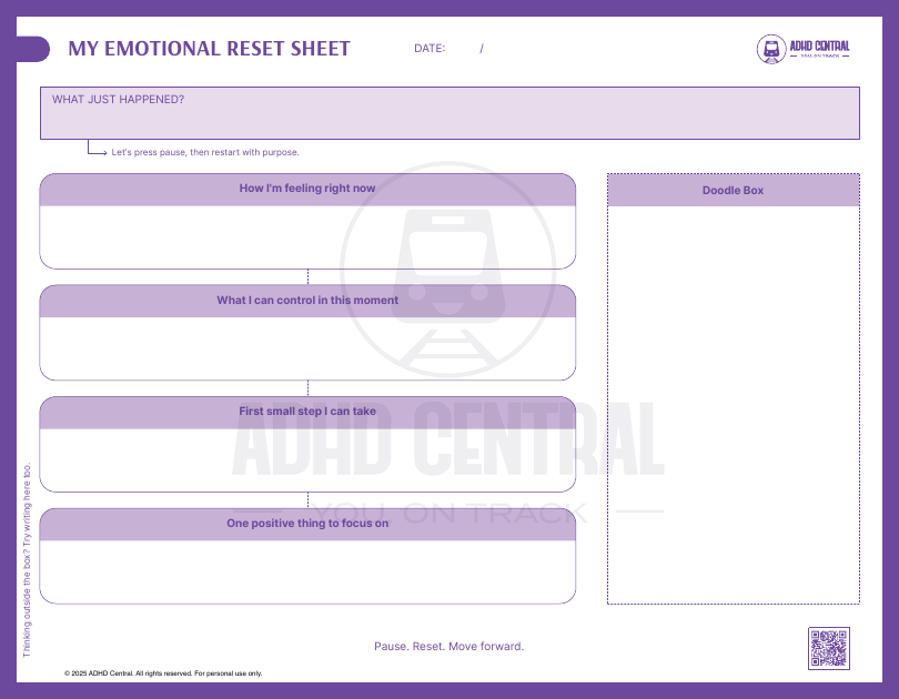 Emotional Reset Sheet