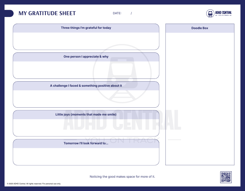 Gratitude Sheet