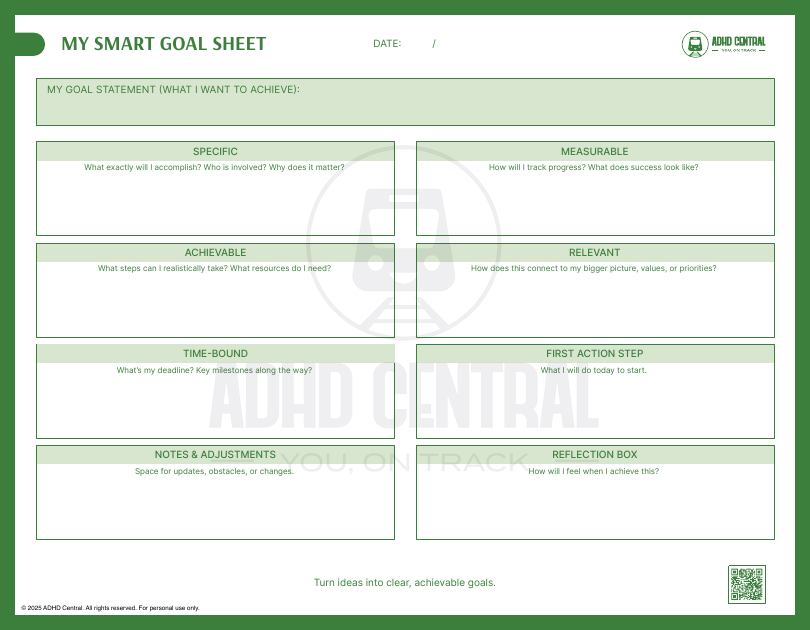 SMART Goal Sheet