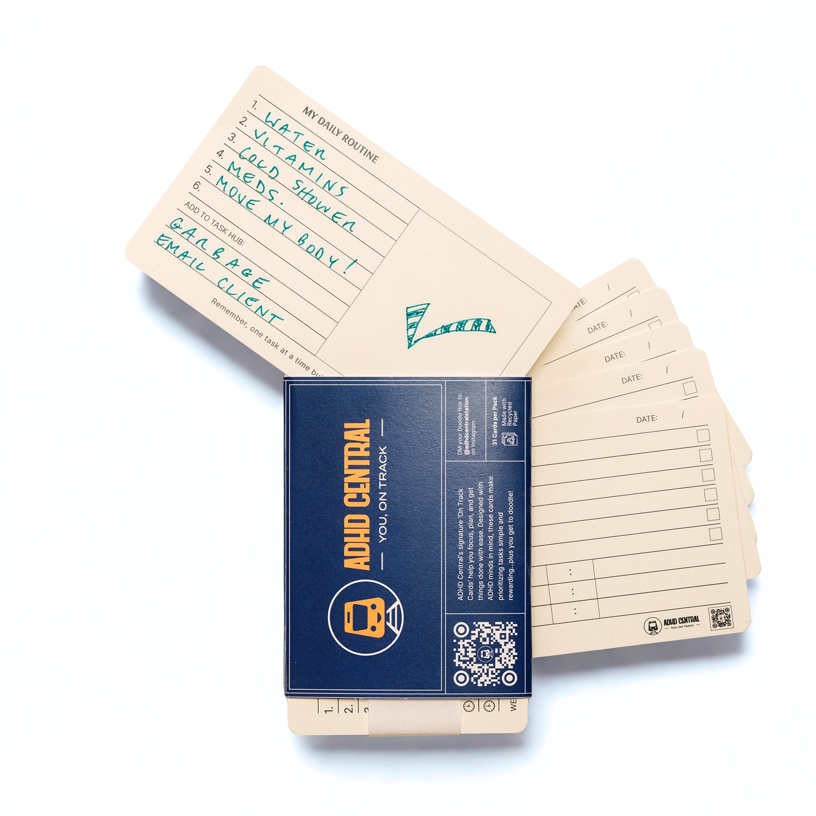 Adhd Note Card System Focus & Productivity Task Cards for Better Daily Habits - ADHD Central
